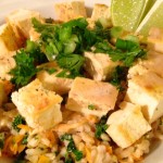 Peanut Sauce with Seared Tofu and Vegetable Rice: Monday Meal