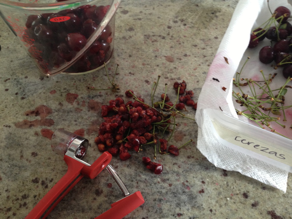 Pitting Party! The OXO Cherry Pitter made life easier. And, it's fun to use. 