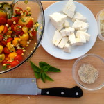 Mini Tomato & Corn Salad Pizzas (Baked)