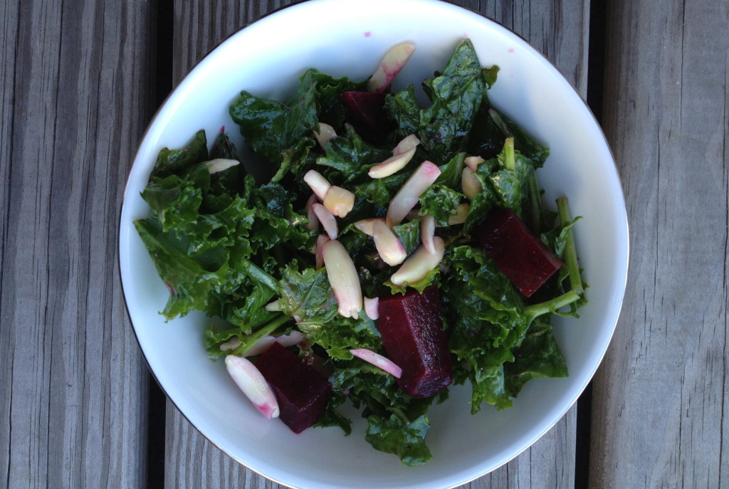 Massaged Kale and Roasted Beet Salad