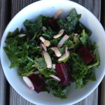 Kale and Roasted Beets Salad with Almonds
