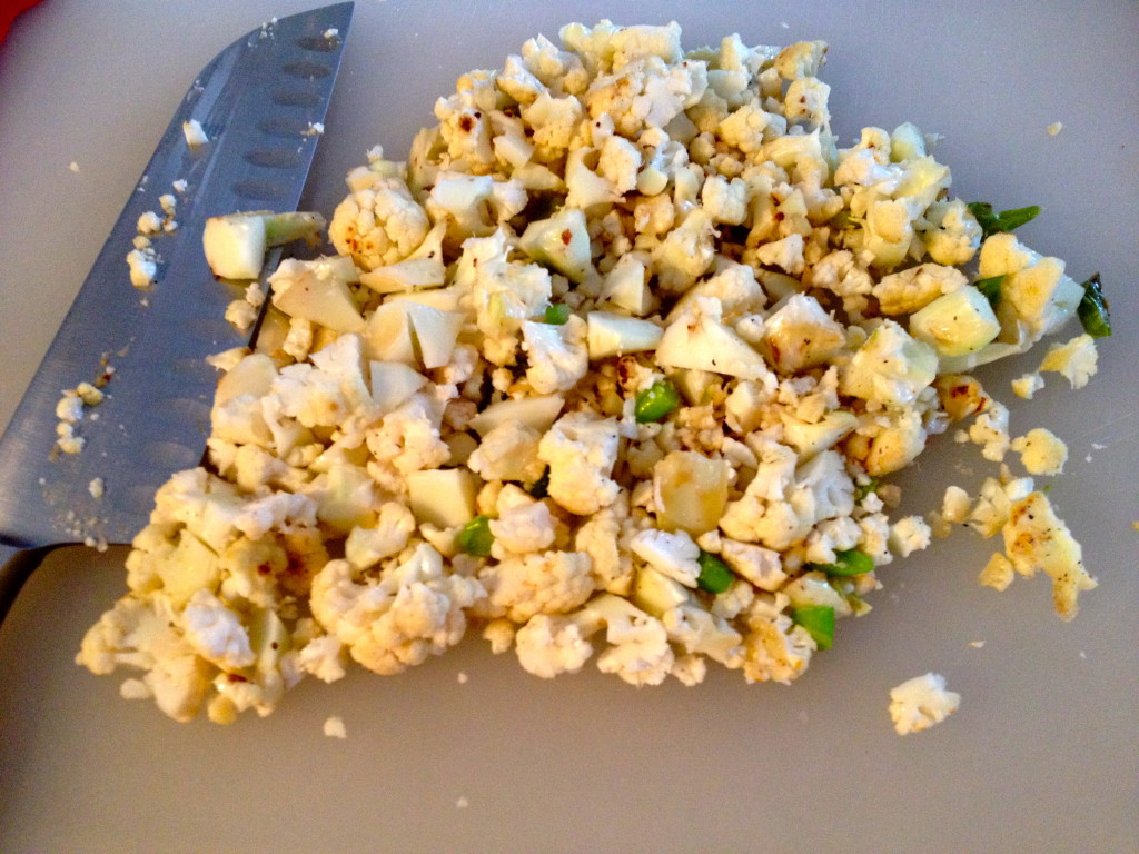 Cauliflower and scapes