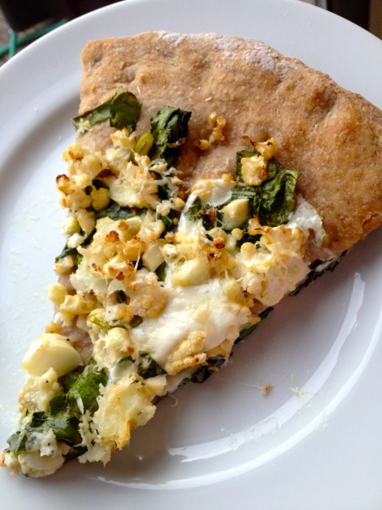 Cauliflower and Collards Pizza