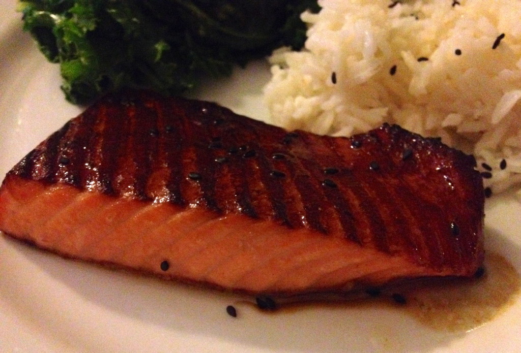 Broiled Salmon with Super Easy Asian Marinade and Sauce