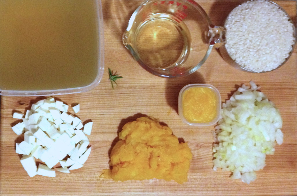 Ingredients for Vegetarian Pumpkin Risotto