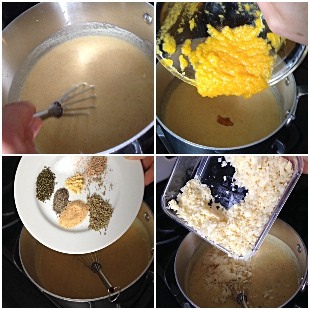 Creating a roux for Pumpkin Macaroni & Cheese