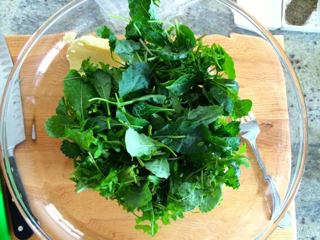 Shaved Apple & Baby Kale Salad from teeny tiny foodie