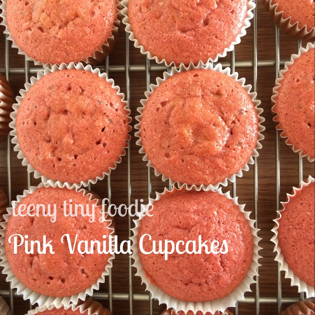 Pink Vanilla Cupcakes from teeny tiny foodie