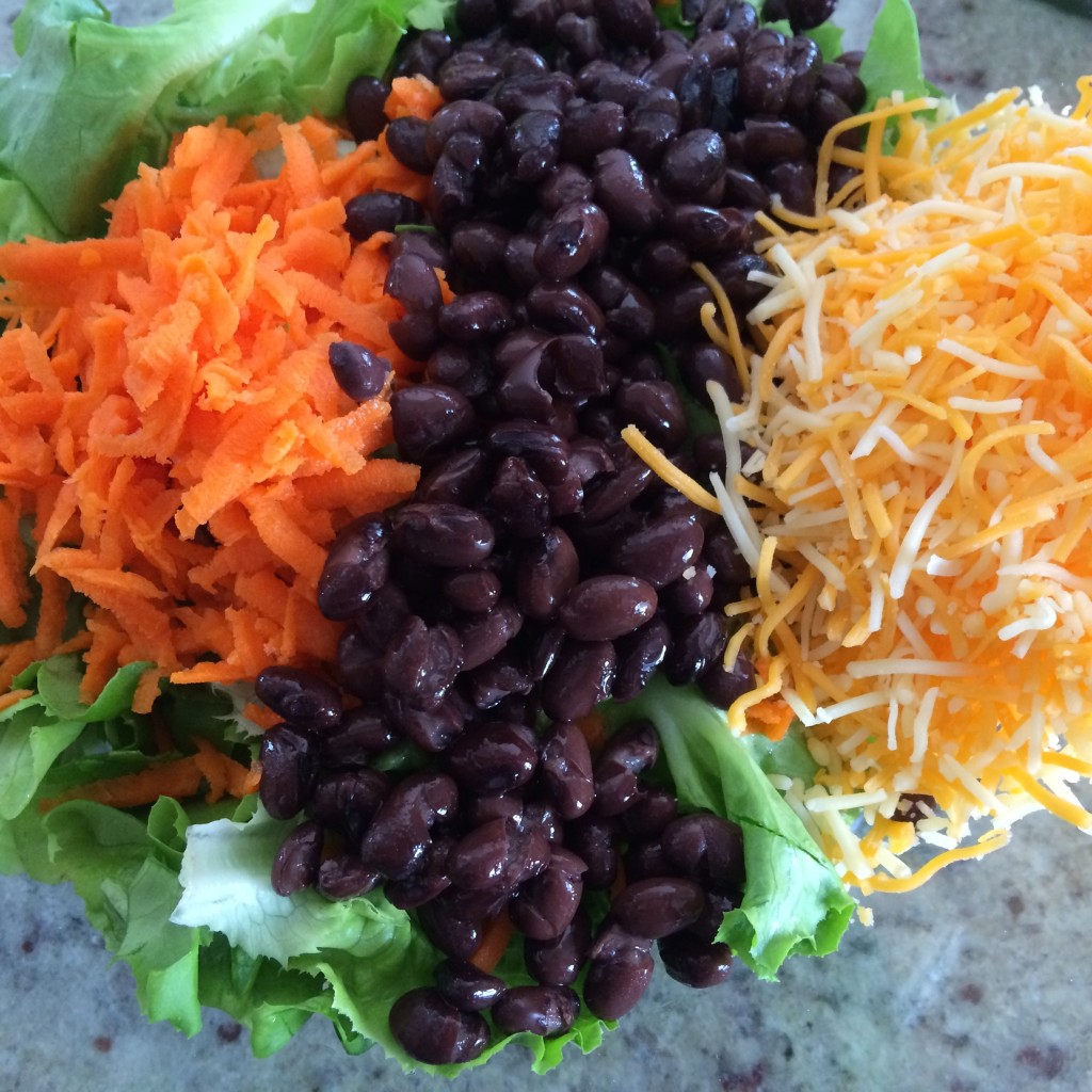 Some ingredients for Crunchy Taco Salad from teeny tiny foodie