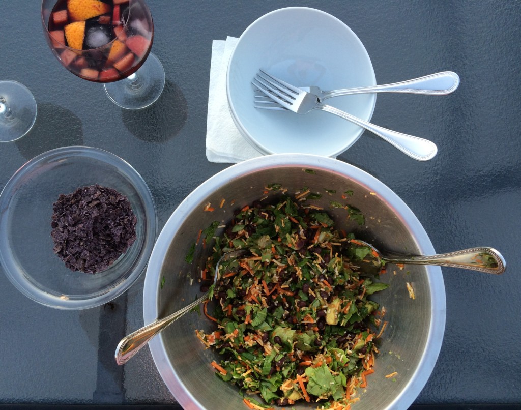 Crunchy Taco Salad with Salsa Salad Dressing from teeny tiny foodie