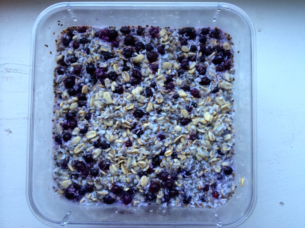 "Cooked" Purple Overnight Oats from teeny tiny foodie 
