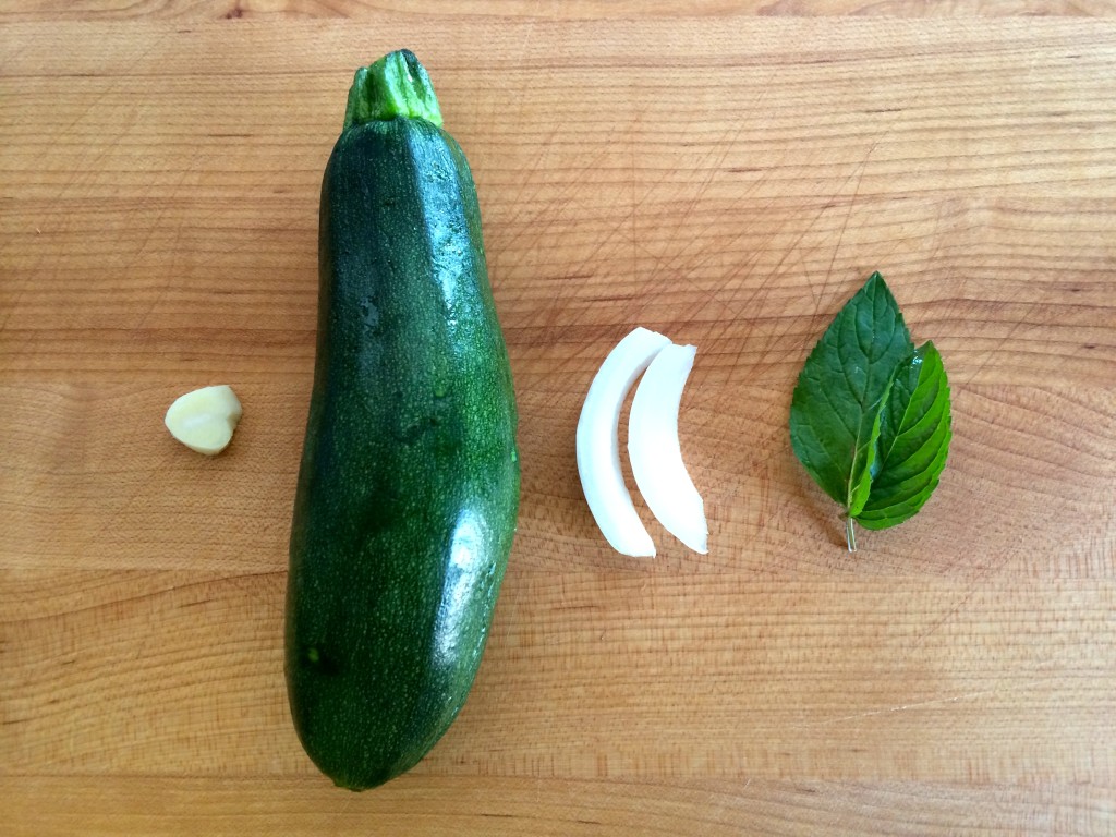 Ingredients for Zucchini Mint Purée from teeny tiny foodie