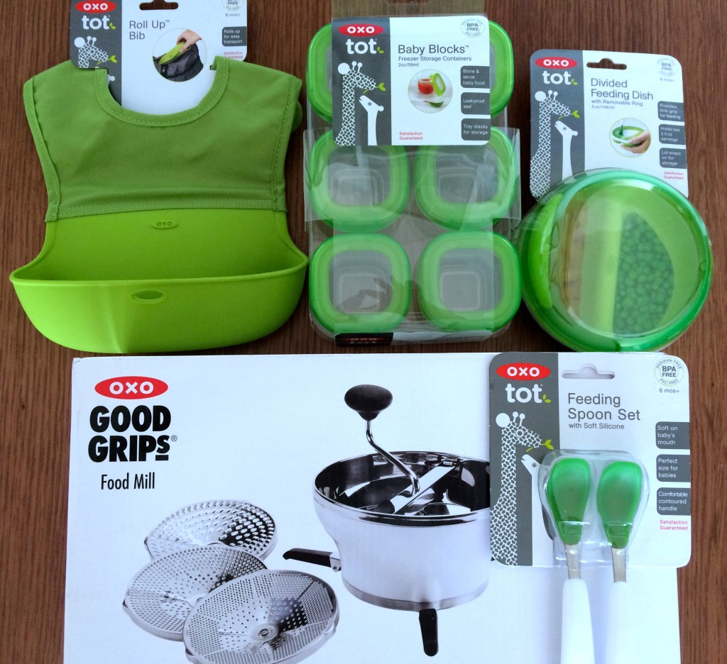 OXO Tot #FirstBites giveaway goodies from teeny tiny foodie