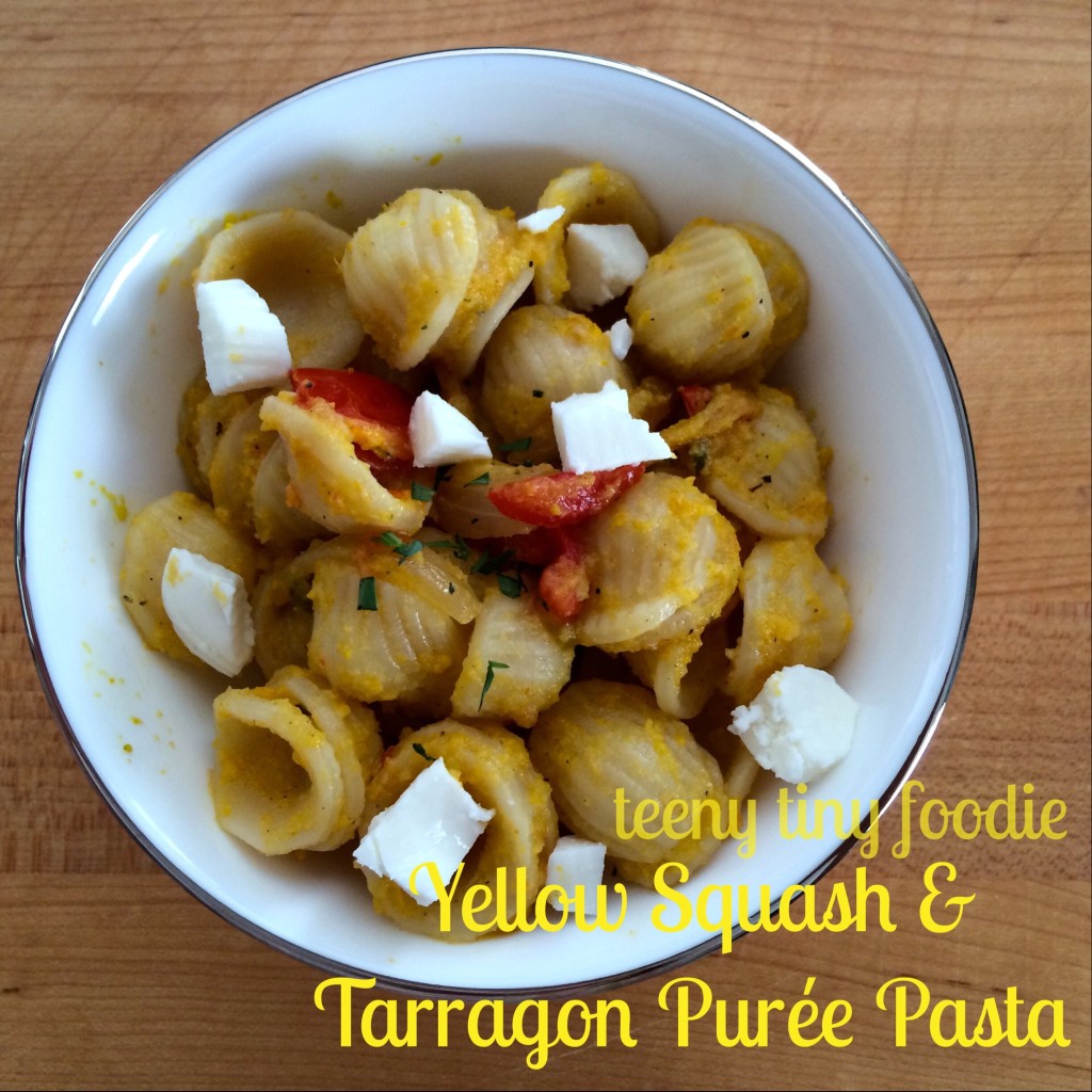 Yellow Squash and Tarragon Purée Pasta from teeny tiny foodie