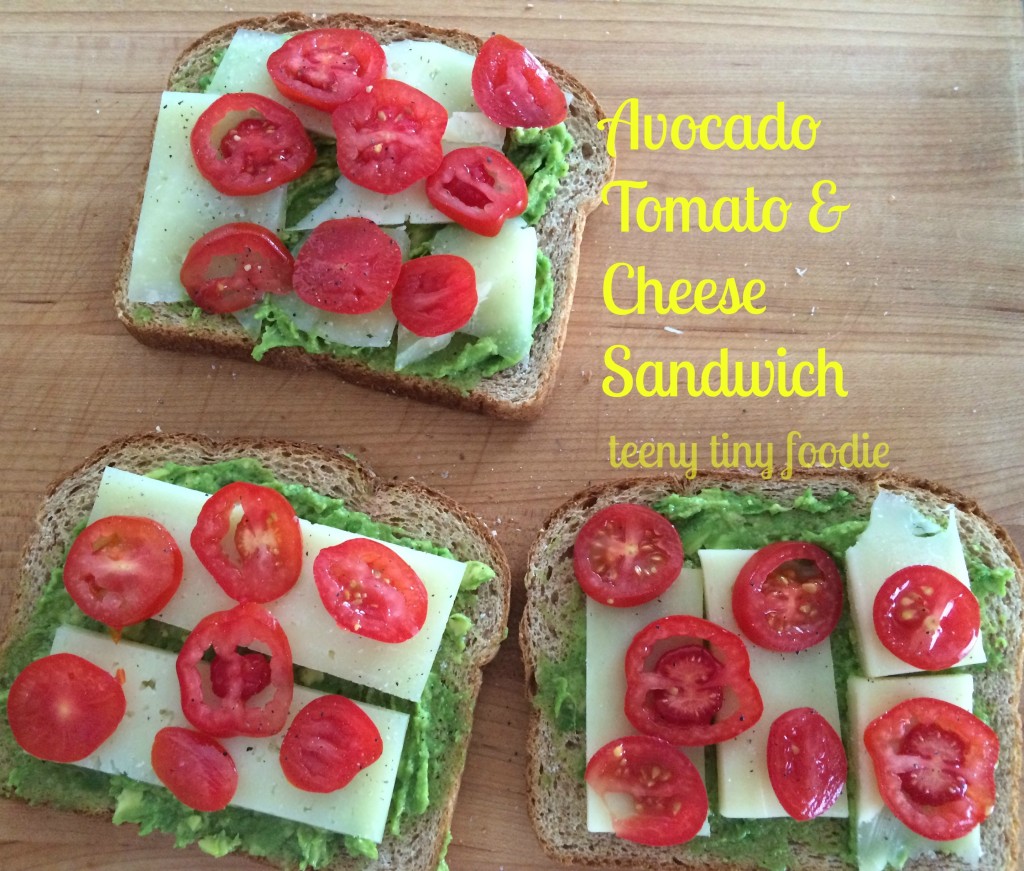 Avocado Tomato and Cheese Sandwich from teeny tiny foodie