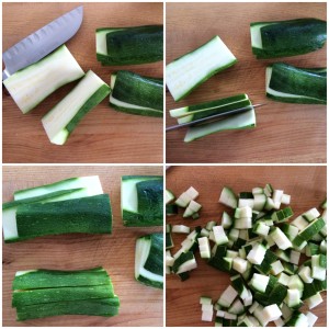 Slicing and dicing zucchini from teeny tiny foodie