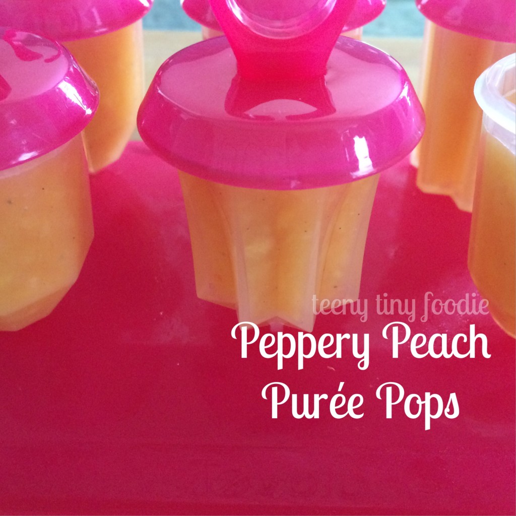 Peppery Peach Purée Pops from teeny tiny foodie