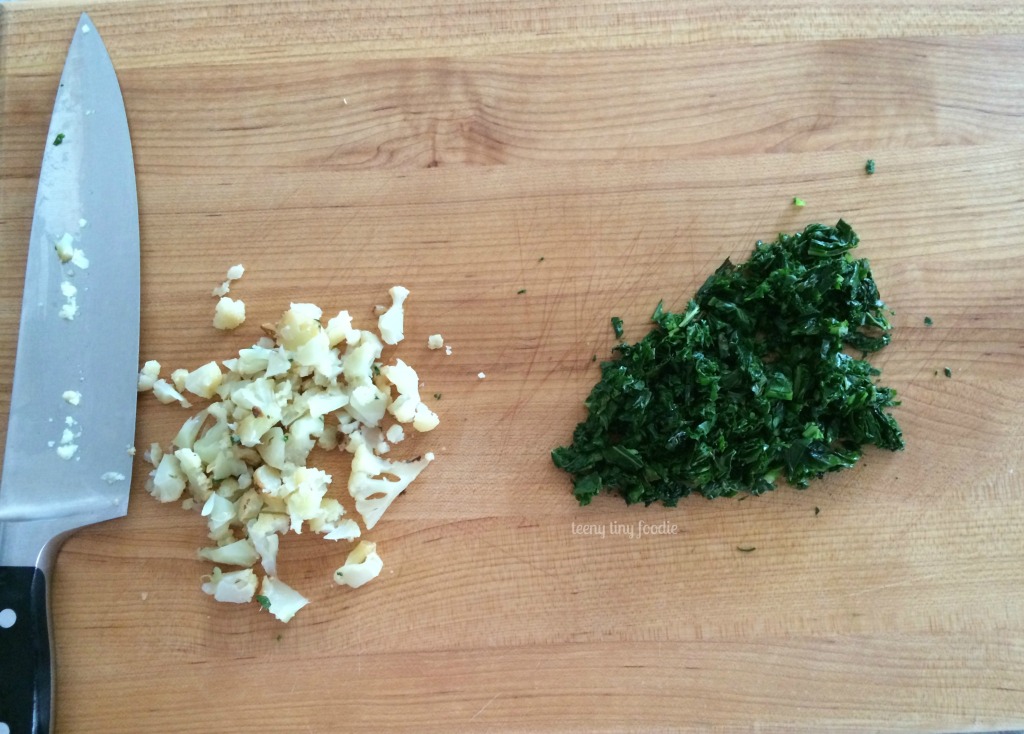 Chopped veggies for Eggy Bread Sandwich from teeny tiny foodie