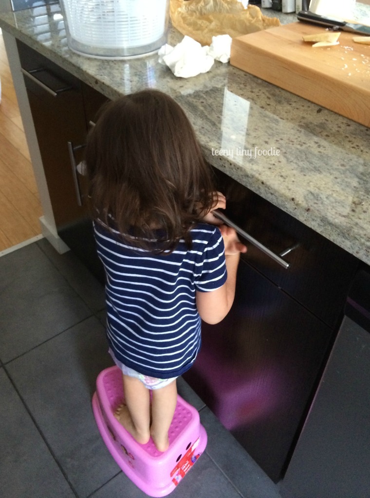 BYOS: Bring Your Own Stool to the kitchen and cook! from teeny tiny foodie #KidsCookMonday