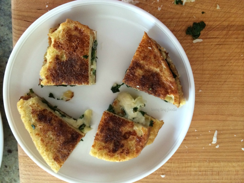 Toddler portion of Eggy Bread Sandwich from teeny tiny foodie