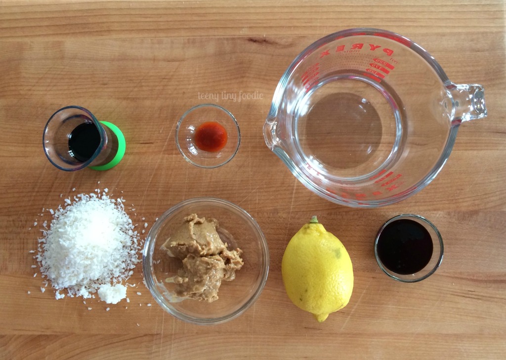 Ingredients for sauce for Cracker Jack Quinoa from teeny tiny foodie