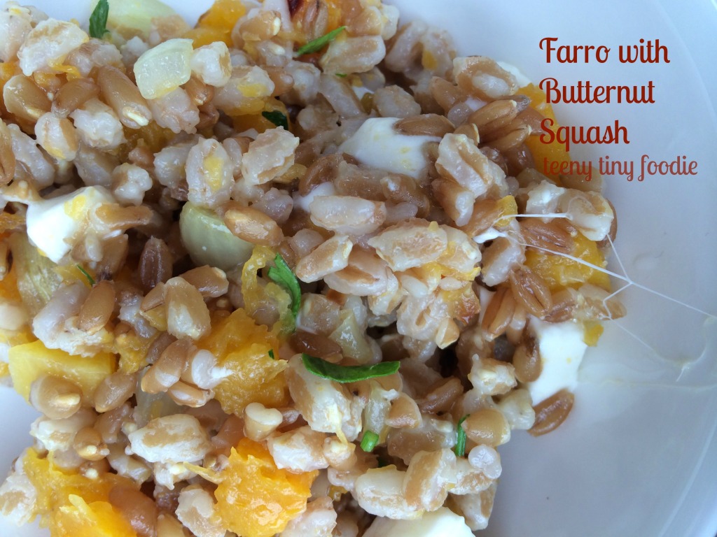 Farro with Butternut Squash from teeny tiny foodie is a delicious #vegetarian or #vegan addition to your #Thanksgiving dinner