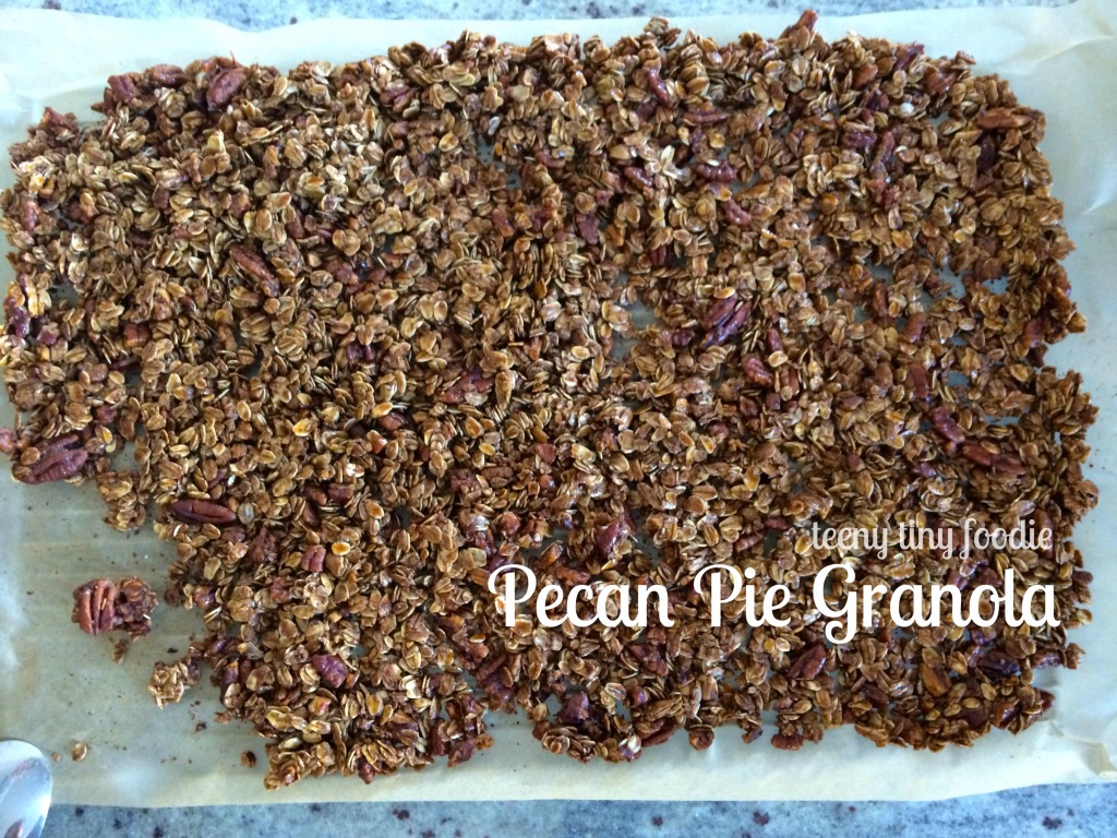 Pecan Pie #Granola from teeny tiny foodie is a scrumptious treat to enjoy yourself or to share as a #holiday #gift.