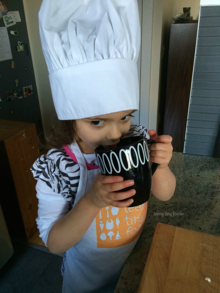 Homemade Hot Chocolate from teeny tiny foodie will keep you warm and cozy this winter! #hotchocolate #kidsinthekitchen #toddlerscancook