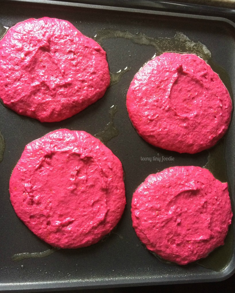 Pink Pancakes from teeny tiny foodie are a #naturally dyed #chemicalfree treat you can make for #Valentine's Day or any time you want a tasty pink treat!