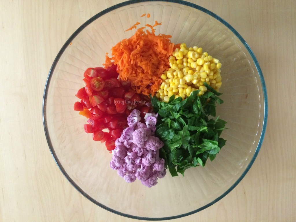 Rainbow Pasta from teeny tiny foodie is an #easy, #healthy, #delicious #recipe your kids can help you make! #vegetarian #kidsinthekitchen #toddlerscancook