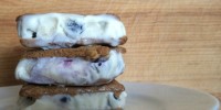Eliana's PB&J Ice Cream Sandwiches from teeny tiny foodie are a sweet #dessert to cool you down during the #summer heat. They are an #easy #recipe that this toddler created all by herself. #teenytinyfoodie #KidsCookMonday #kidsinthekitchen