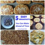 Simplify your morning routine with these 5 easy breakfasts you can make ahead of time from teeny tiny foodie. They are so easy to make that your kids can help you too! #teenytinyfoodie #kidscookmonday #kidsinthekitchen